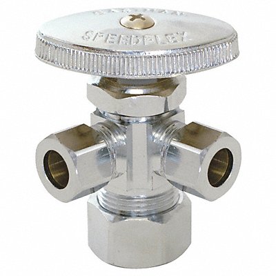 GRAINGER 04353lf Supply Stop 2-Way 3/8 Inlet Celcon Stem