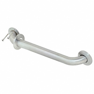 GRAINGER 15188 Grab Bar SS Unfinished 24 in L
