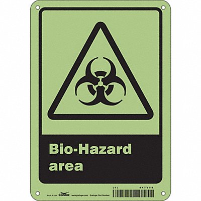 CONDOR 447V59 Safety Sign 10 inx7 in Polyethylene