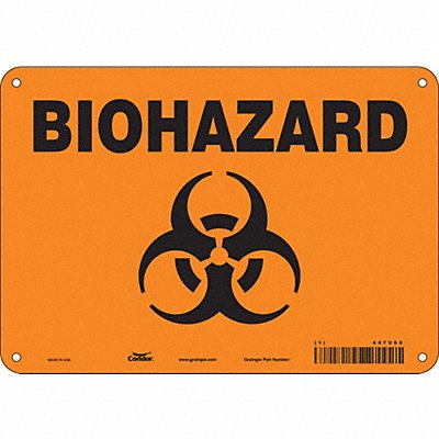 CONDOR 447V65 Safety Sign 7 inx10 in Polyethylene