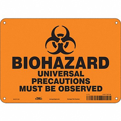 CONDOR 447V84 Safety Sign 7 inx10 in Polyethylene