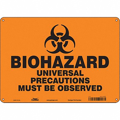 CONDOR 447V85 Safety Sign 10 in x 14 in Polyethylene