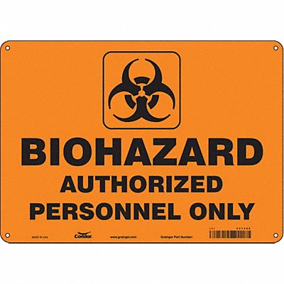 CONDOR 447V89 Safety Sign 10 inx14 in Aluminum