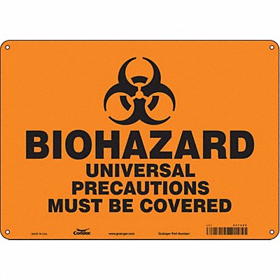 CONDOR 447V95 Safety Sign 10 inx14 in Aluminum