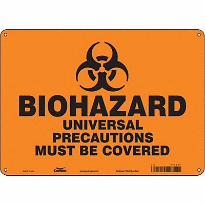 CONDOR 447V97 Safety Sign 10 inx14 in Polyethylene