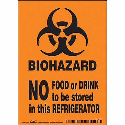 CONDOR 447W17 Safety Sign 7 inx5 in Vinyl