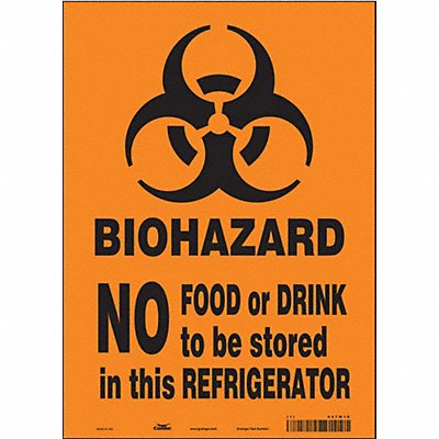 CONDOR 447W19 Safety Sign 14 in x 10 in Vinyl
