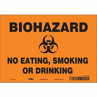 CONDOR 447W33 Safety Sign 7 inx10 in Vinyl