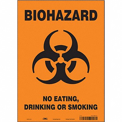 CONDOR 447W41 Safety Sign 14 in x 10 in Vinyl