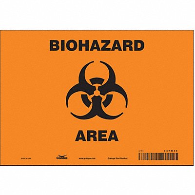 CONDOR 447W46 Safety Sign 7 inx10 in Vinyl