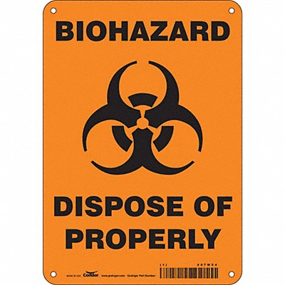 CONDOR 447W54 Safety Sign 10 in x 7 in Aluminum