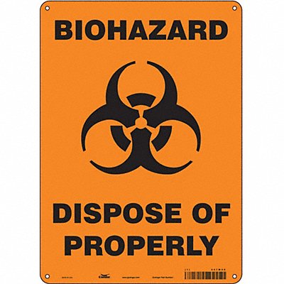 CONDOR 447W55 Safety Sign 14 in x 10 in Aluminum