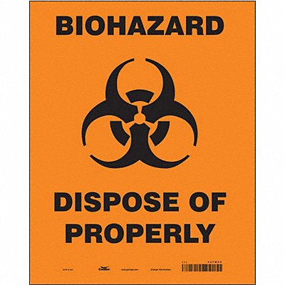 CONDOR 447W59 Safety Sign 14 in x 10 in Vinyl