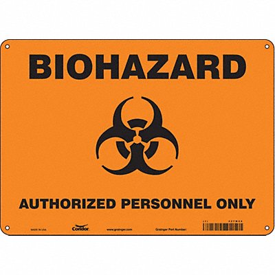CONDOR 447W64 Safety Sign 10 inx14 in Polyethylene