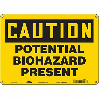 CONDOR 447X13 Safety Sign 10 inx14 in Aluminum