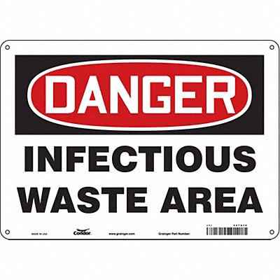 CONDOR 447X19 Safety Sign 10 inx14 in Aluminum