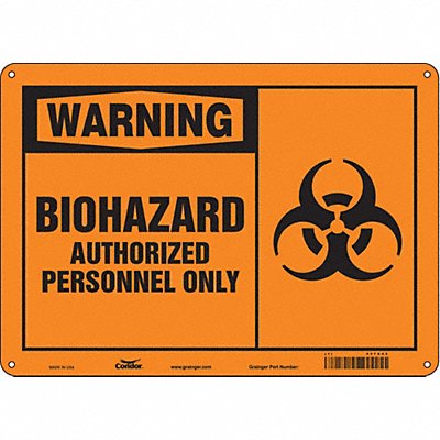 CONDOR 447X43 Safety Sign 10 inx14 in Aluminum