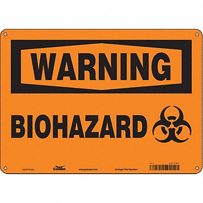 CONDOR 447X61 Safety Sign 10 inx14 in Polyethylene
