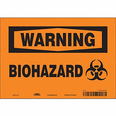 CONDOR 447X62 Safety Sign 7 inx10 in Vinyl