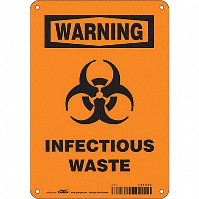 CONDOR 447X64 Safety Sign 10 inx7 in Aluminum