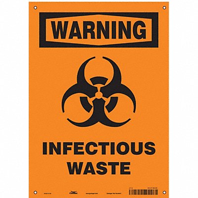 CONDOR 447X65 Safety Sign 14 in x 10 in Aluminum