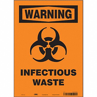 CONDOR 447X70 Safety Sign 14 in x 10 in Vinyl