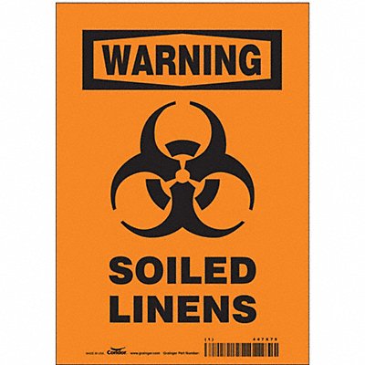 CONDOR 447X75 Safety Sign 10 inx7 in Vinyl