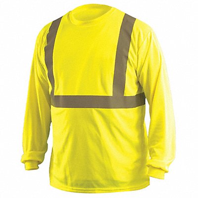 OCCUNOMIX LUXLSET2BYL J6319 Long Sleeve T-Shirt L ANSI Class 2