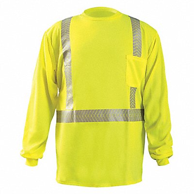 OCCUNOMIX LUXTLSP2BY4X J6322 Long Sleeve T-Shirt 4XL ANSI Class 2