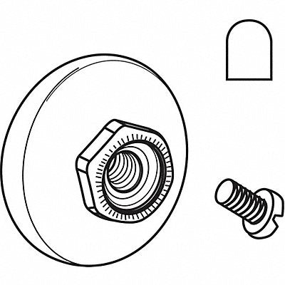 GRAINGER 2152 Door Roller Nylon 7/8 L