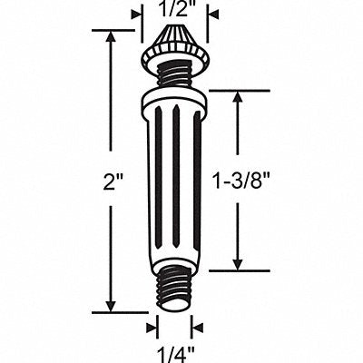 GRAINGER 263 Door Bottom Pivot Nylon/Steel 2 L