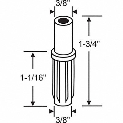 GRAINGER 262 Door Top Pivot Nylon 1-3/4 L