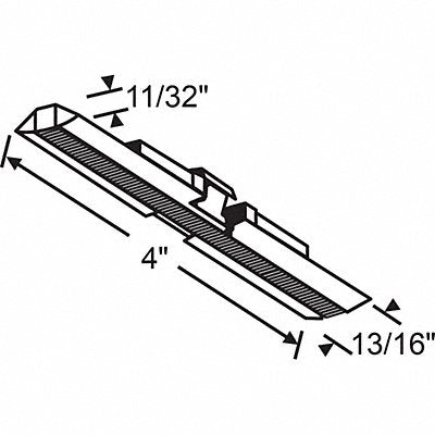 GRAINGER 292 Door Slide Guide Nylon/Steel 4 L