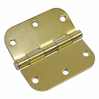 GRAINGER 56262SBRS Butt Hinge Steel Satin Brass PR