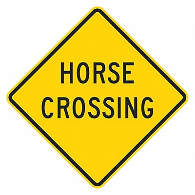 LYLE T11579EG12x12 Horse Crossing Traffic Sign 12 x 12