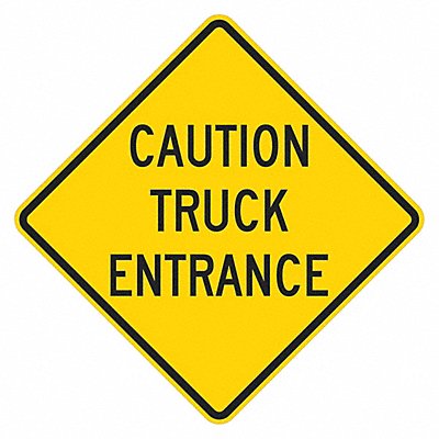 LYLE T11867HI12x12 Truck Entrance Traffic Sign 12 x 12