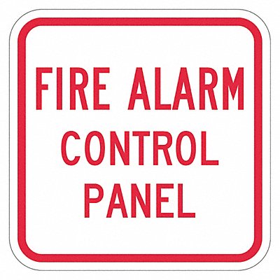LYLE T11816DG12x12 Reflective Fire Alarm Sign 12x12in Alum