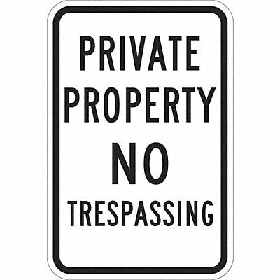LYLE T11072HI12x18 Warning Sign 18 in Aluminum