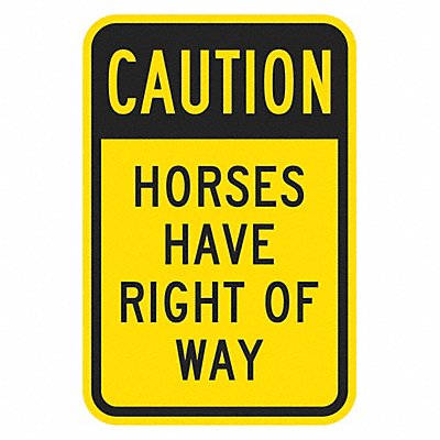LYLE T11353EG12x18 Horse Crossing Traffic Sign 18 x 12