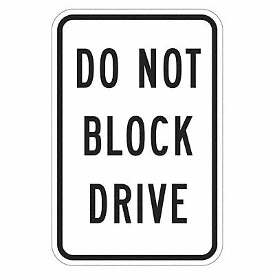 LYLE T11640HI12x18 Driveway No Parking Sign 18 x 12