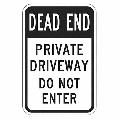 LYLE T11869HI12x18 Private Drive Traffic Sign 18 x 12
