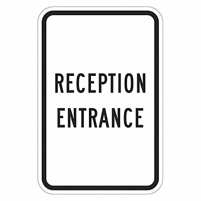 LYLE T11929DG12x18 Reflective Visitors Sign 18x12in Alumin