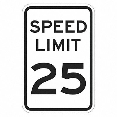 LYLE T15021EG18x24 Speed Limit 25 Traffic Sign 24 x 18