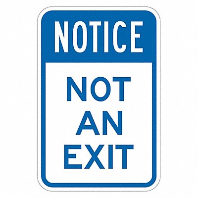LYLE T11920HI12x18 No Exit Sign For Parking Lots 18 x 12