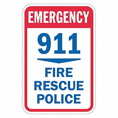 LYLE T11772HI12x18 Warning Sign 18 in x 12 in Aluminum