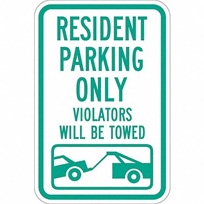 LYLE T11034DG12x18 Resident Parking Sign 18 x 12