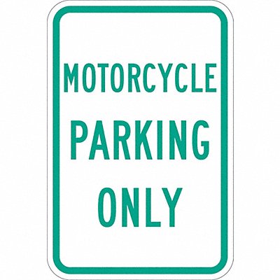 LYLE T11037EG12x18 Motorcycle Parking Sign 18 x 12
