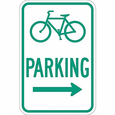 LYLE T11116HI12x18 Bicycle Parking Right Sign 18 x 12