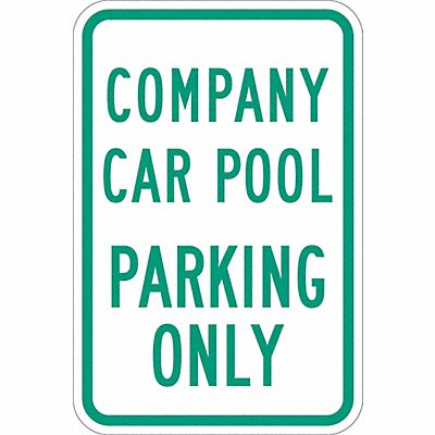 LYLE T11314DG12x18 Car Pool Parking Sign 18 x 12
