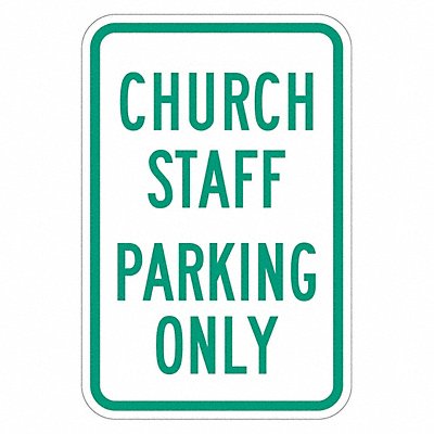 LYLE T11496HI12x18 Church Parking Sign 18 x 12